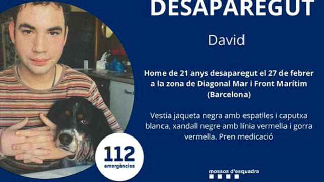 Los mossos piden ayuda para encontrar a David / MOSSOS D'ESQUADRA