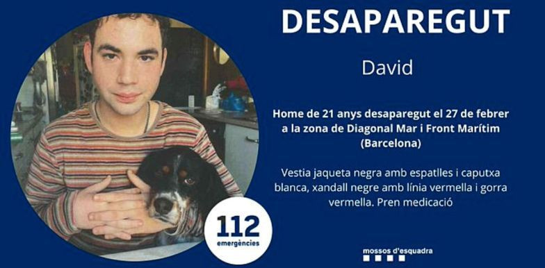 Los mossos piden ayuda para encontrar a David / MOSSOS D'ESQUADRA