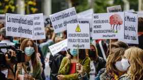 Una manifestación a favor de una atención psicológica pública en una imagen de archivo / EUROPA PRESS