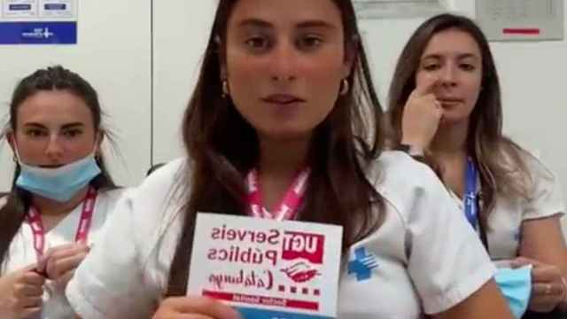 Captura de pantalla del vídeo viral de la enfermera de Vall d'Hebron / RRSS