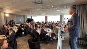 Xavier García Albiol en la comida con los empresarios en Badalona / CEDIDA