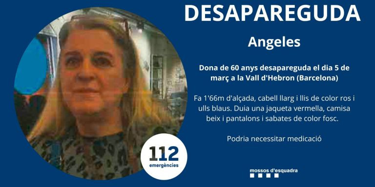 Mujer desaparecida en la Vall d'Hebron / MOSSOS D'ESQUADRA