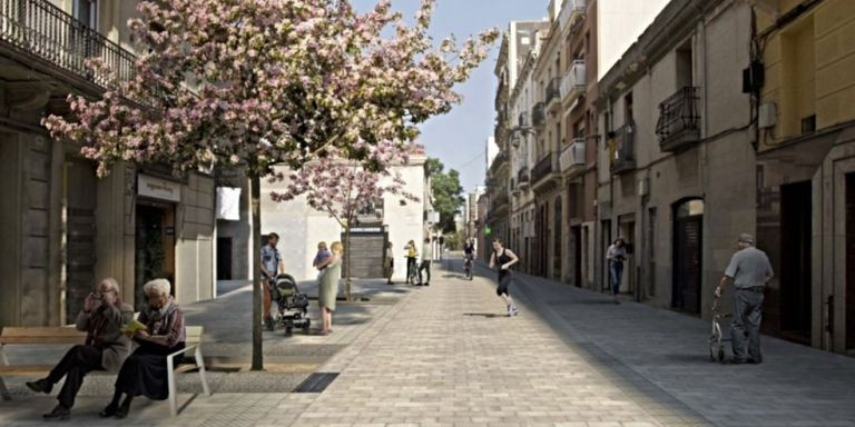 Render de la reurbanización de la calle del Taulat / AJ BCN