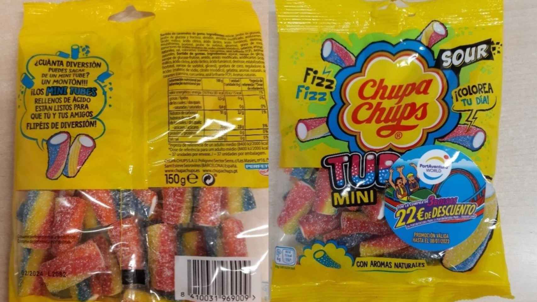 El lote de las 'chuches' de Chupa Chups que contiene Gluten / AESAN