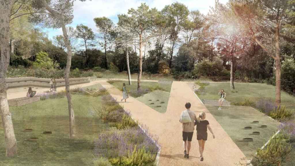 Render del cementerio para mascotas de Barcelona que se instalará en 2024 / AJUNTAMENT