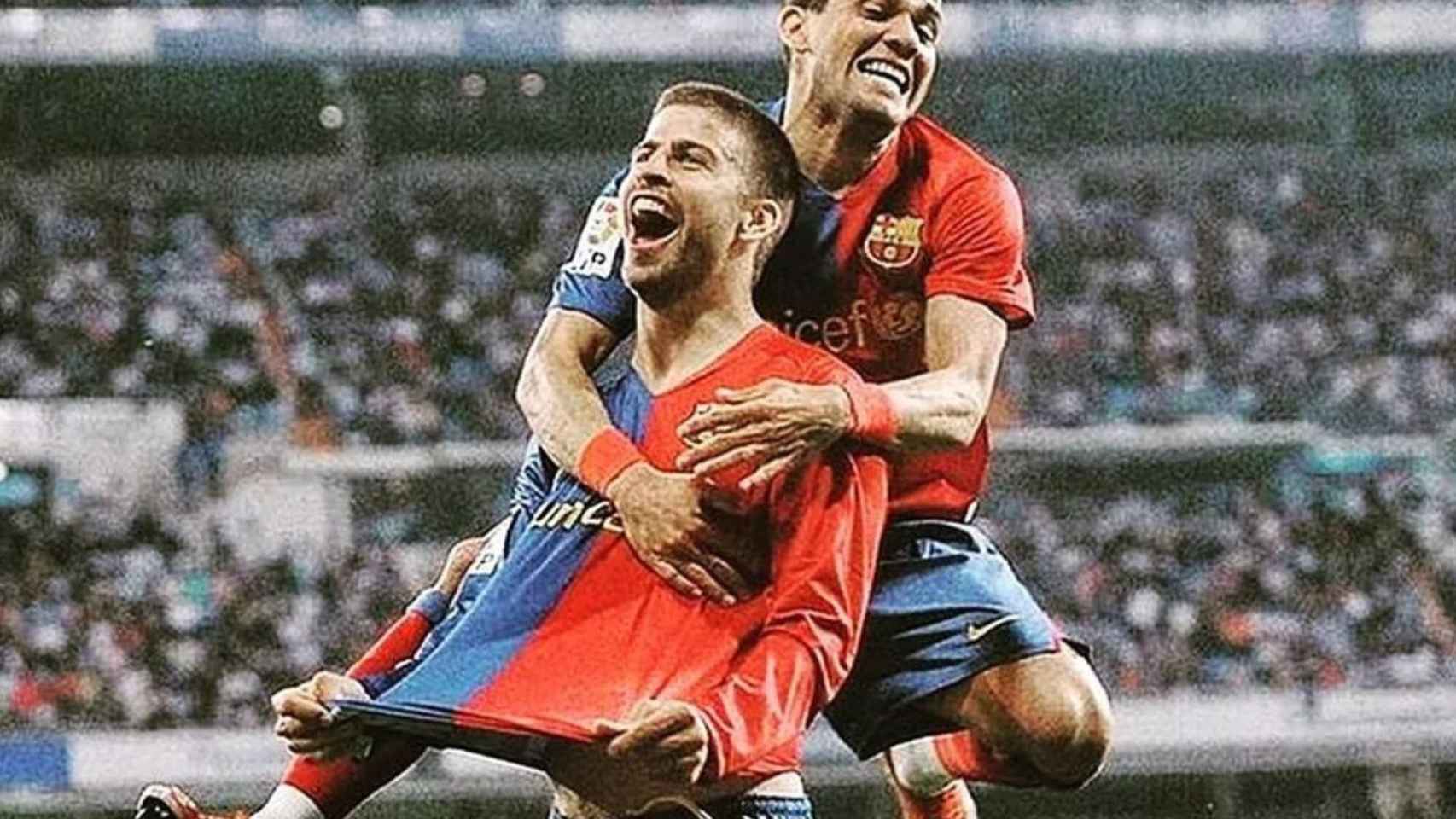 Gerard Piqué y Dani Alves en una imagen de archivo / INSTAGRAM