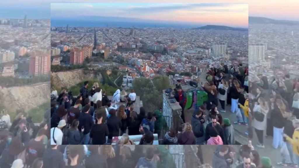 Una fiesta en los búnkeres del barrio del Carmel de Barcelona / TIKTOK