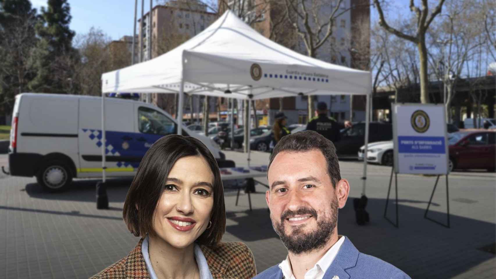 Fotomontaje de la policía de proximidad con Núria Parlon y Rubén Guijarro al frente / METRÓPOLI