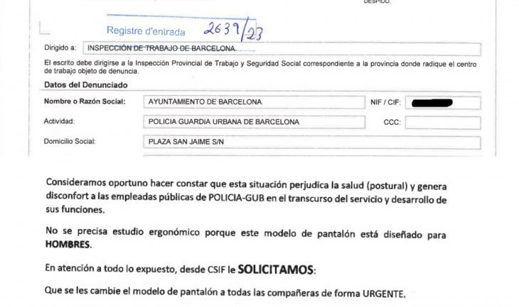 Denuncia de la CSIF a Inspección de Trabajo / CEDIDA