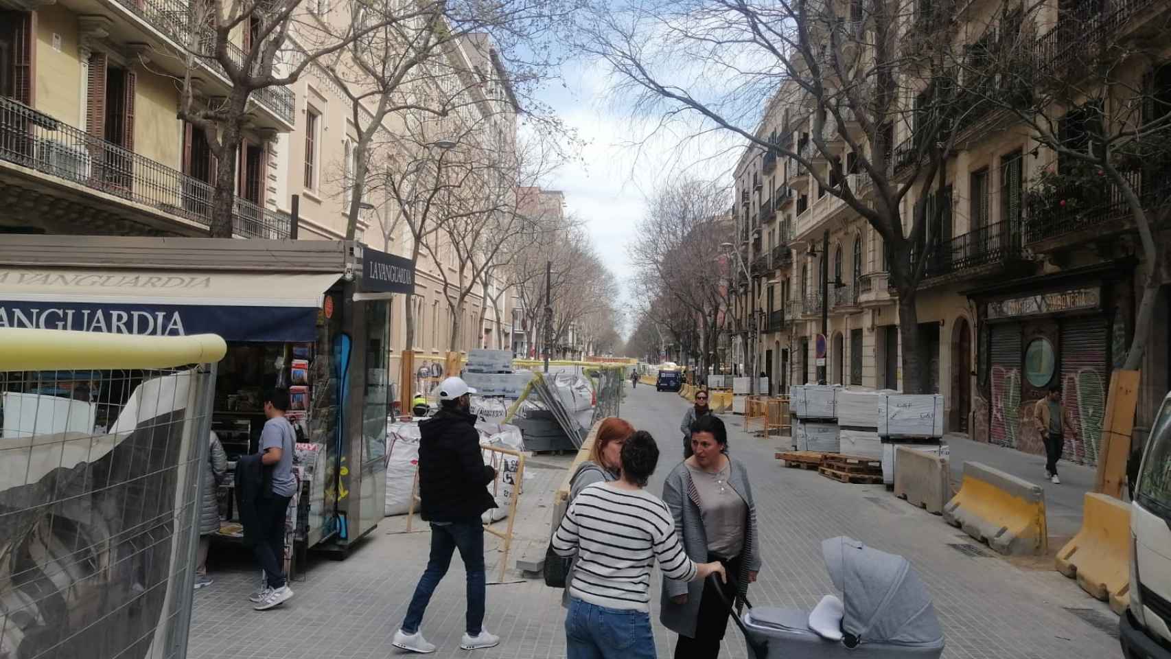 Obras en la 'superilla' del Eixample / ANDONI BERNÁ - METRÓPOLI