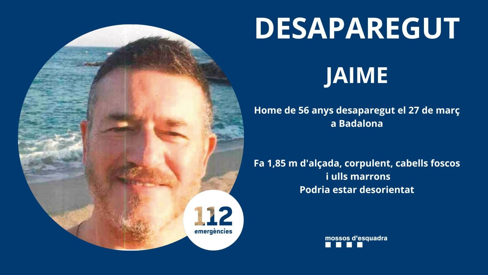Jaime, vecino desaparecido en Sant Adrià / MOSSOS D'ESQUADRA