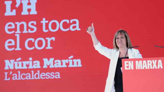 La alcaldesa de L'Hospitalet de Llobregat, Núria Marín, en la clausura este domingo de la Convención Municipal del PSC  / EUROPA PRESS