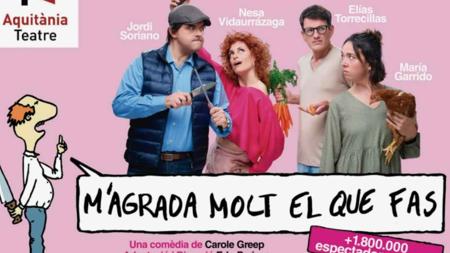 Cartel promocional de la obra 'M'agrada molt el que fas' / AQUITANIA TEATRE