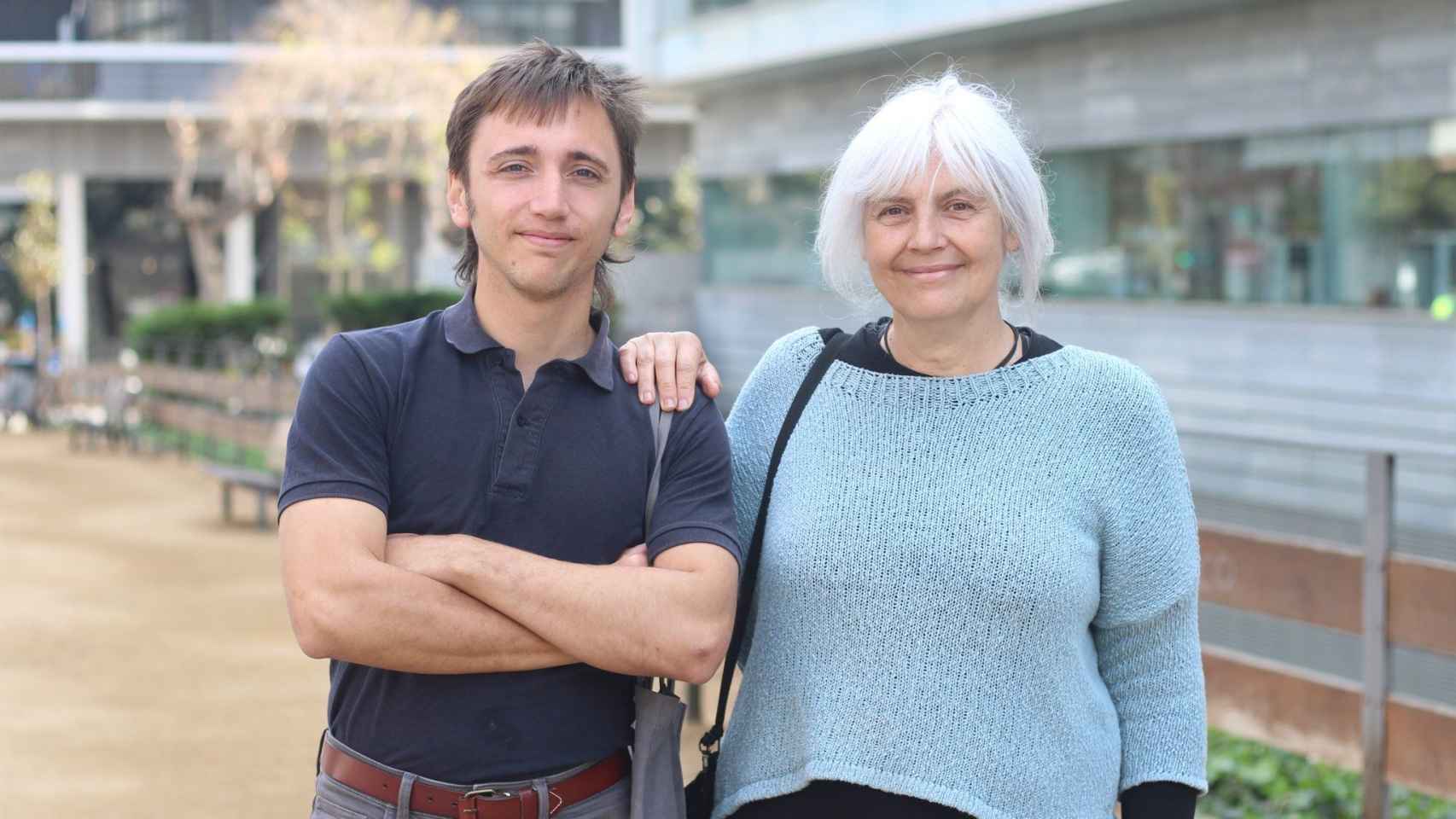 Marcel Vivet y Dolors Sabater durante la presentación del activista / GUANYEM BDN