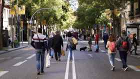 Corte de la calle de Sants / AJ BCN