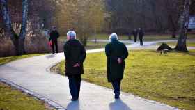 Pareja de jubilados paseando por un parque / PIXABAY