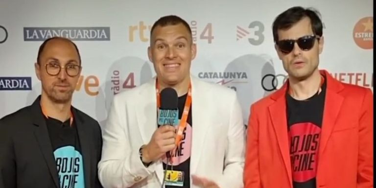 Marc, Raúl y Xavier, los tres amigos cinéfilos durante el Festival de Sitges / CEDIDA