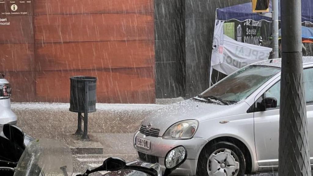 Imagen de archivo de una granizada en Barcelona