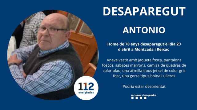 Antonio, desaparecido en Montcada i Reixac / MOSSO D'ESQUADRA