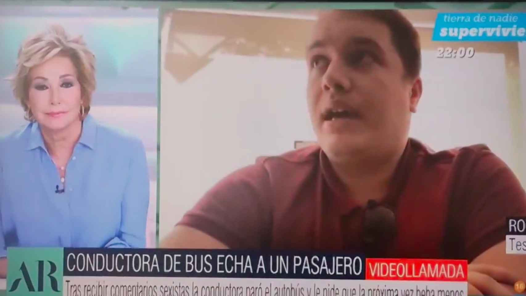 El autor del vídeo en el programa de Ana Rosa / TELECINCO