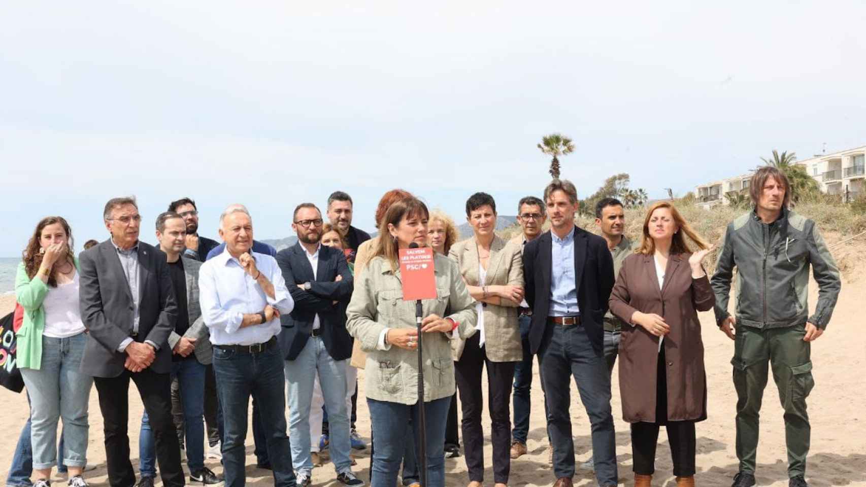 La alcaldesa de Gavà, Gemma Badia, interviniendo durante la rueda de prensa este jueves / PSC