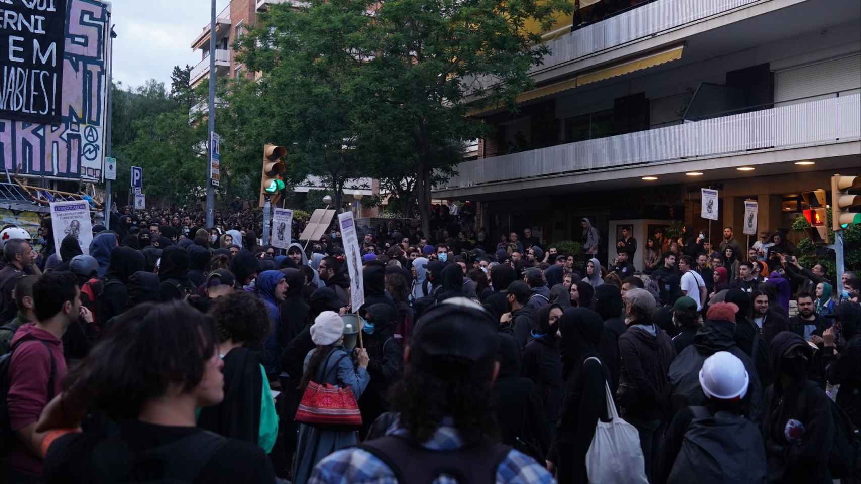 Manifestantes en la Bonanova de Barcelona / GALA ESPÍN