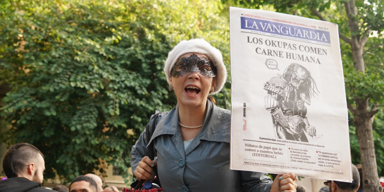 Manifestantes se dirigen a la palza Bonanova / Gala Espín