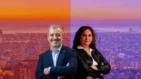 Los candidatos a la alcaldía de Barcelona Jaume Collboni (PSC) y Ada Colau (BComú) / METRÓPOLI