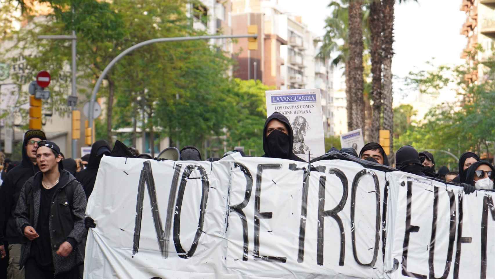 Manifestantes se dirigen a la palza Bonanova / Gala Espín