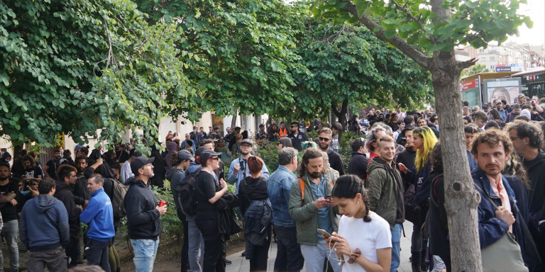 Concentración en la Bonanova en la tarde de este jueves / GALA ESPÍN