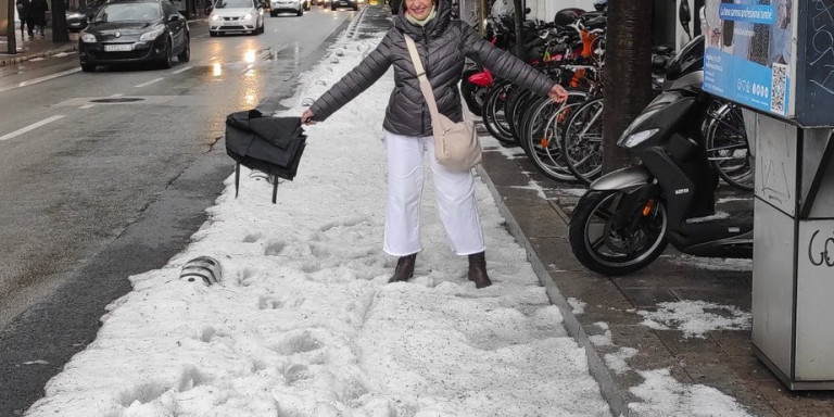 Fuerte granizada en el Eixample / TWITTER @gerrysole