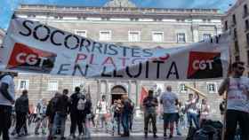 Socorristas en huelga en Barcelona / MARCELO RÍOS