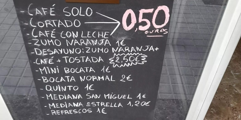 Precios del Bar Hinojosa de Santa Coloma de Gramenet / BAR HINOJOSA