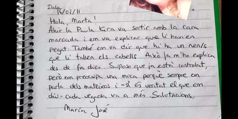 Nota en la agenda que la madre de Kira escribió a su profesora / @JMPORKIRALOPEZ