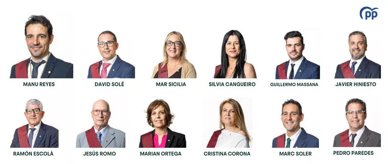 Grupo municipal del Partido Popular (2023 - 2027) / AJ. Castelldefels