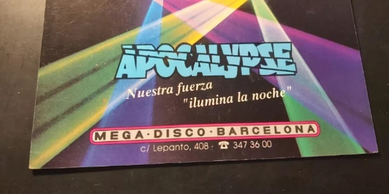 Cartel de la mítica discoteca Apocalypse / TODOCOLECCION