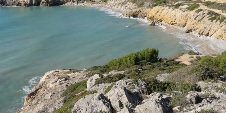 Cala de L'Home Mort de Sitges en una imagen de archivo / WIKIMEDIA COMMONS