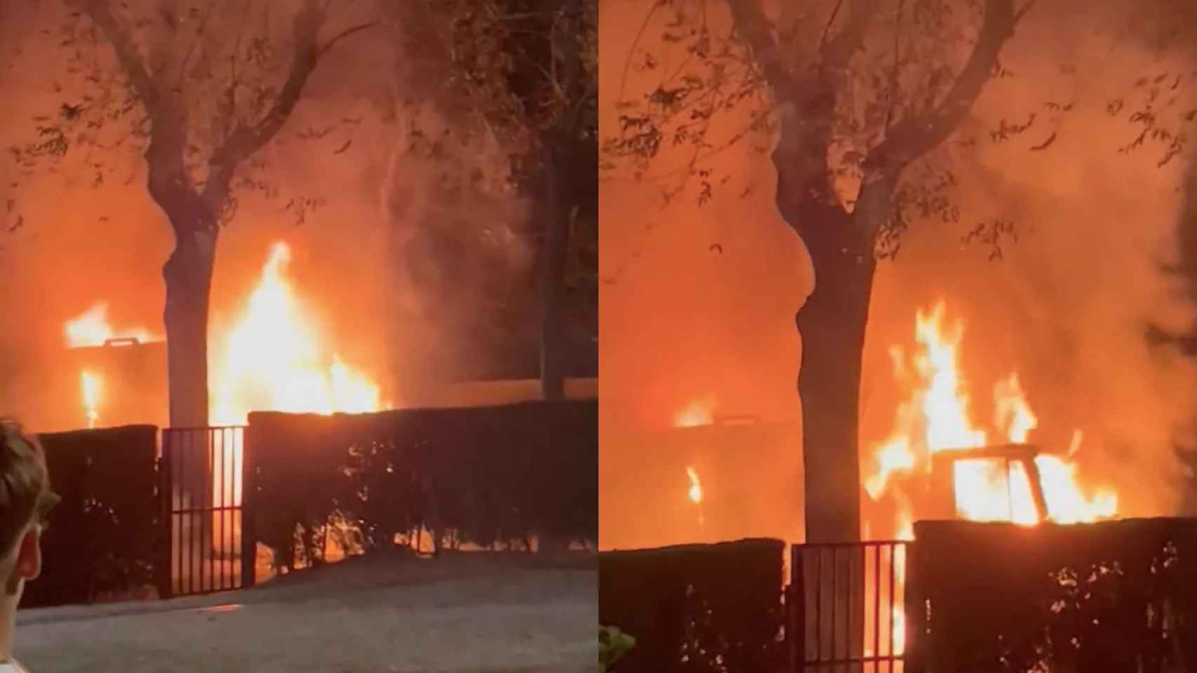 Espectacular explosión en Barcelona: arde un camión de la basura en Pedralbes / METRÓPOLI