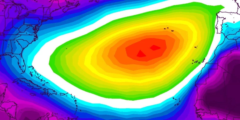 Anticiclón de las Azores sobre el Océano Atlántico / NOAA