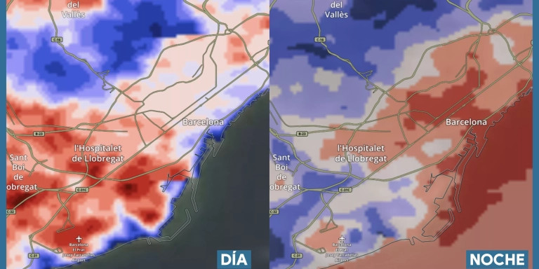 Termografías del pasado pico de calor / NASA