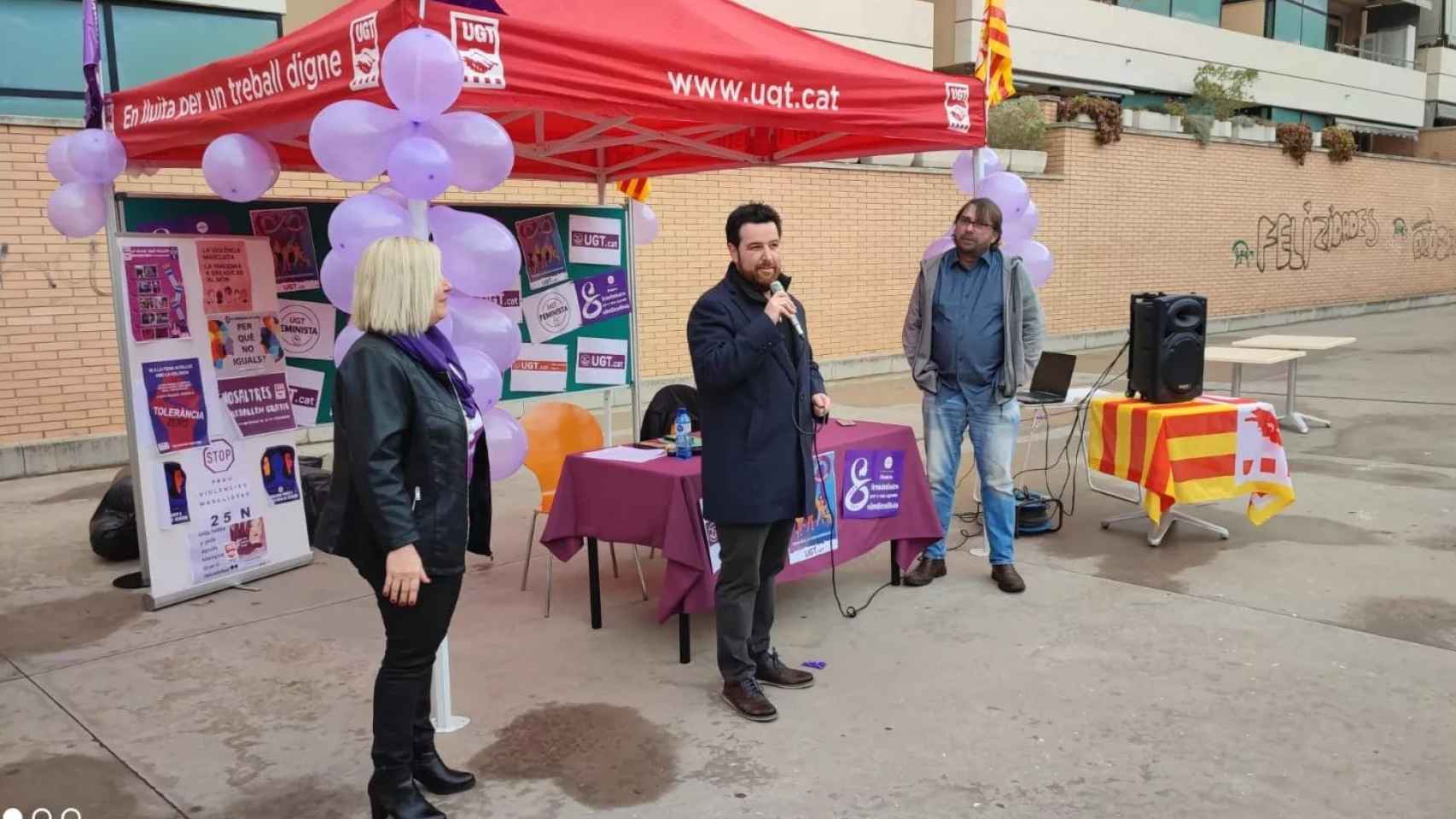 El ex concejal de seguridad en Badalona, Christian Carneado, durante un acto del 8M / TWITTER