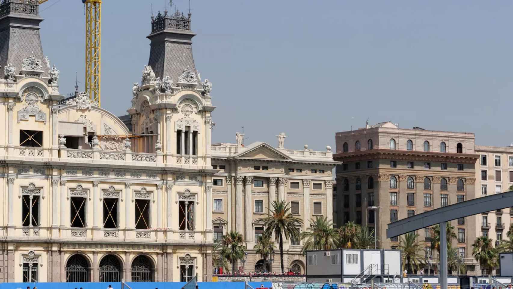 El Portal de la Pau de Barcelona al inicio de las obras