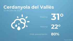 weather?weatherid=43&tempmax=31&tempmin=22&prep=80&city=Cerdanyola+del+Vall%C3%A8s&date=22+de+julio+de+2023&client=CRG&data provider=aemet