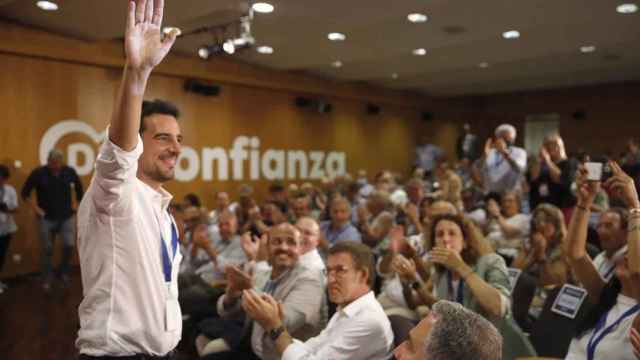 Manu Reyes, alcalde de Castelldefels, en un míting del PP / EP