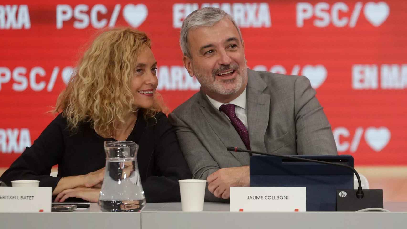 Meritxell Batet y Jaume Collboni, en un acto electoral / EFE