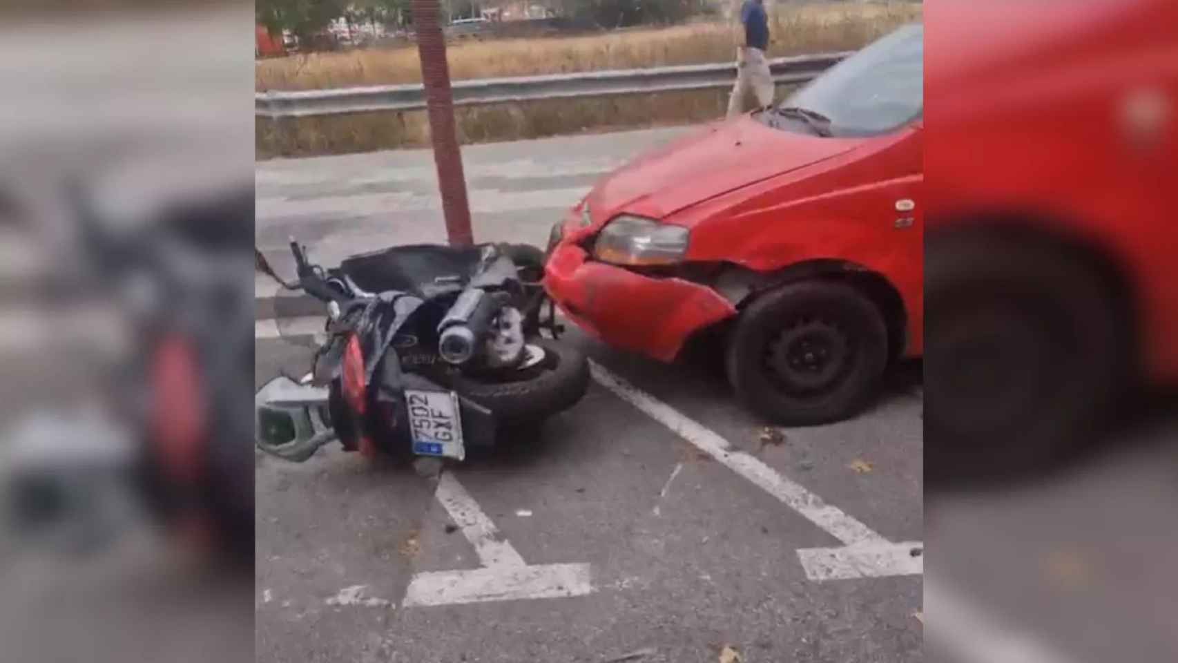 Imagen del accidente en Sant Martí / CEDIDA