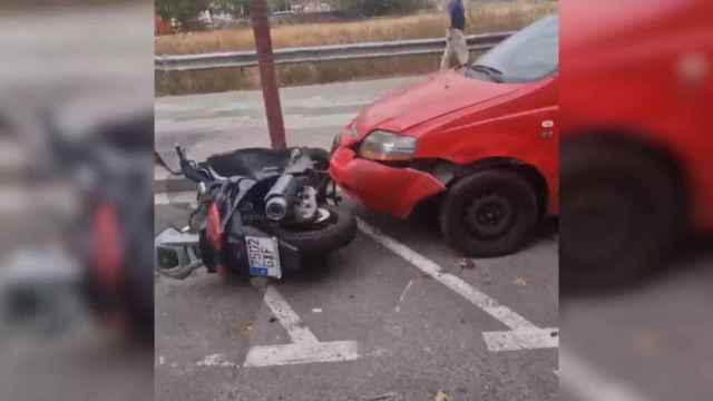 Imagen del accidente en Sant Martí / CEDIDA