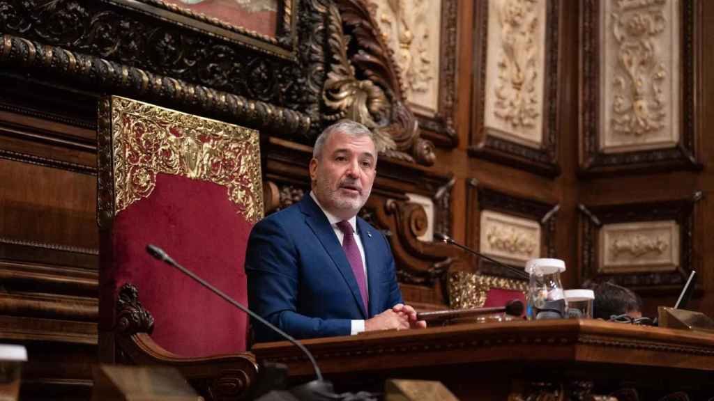 El alcalde de Barcelona, Jaume Collboni, en el Ayuntamiento