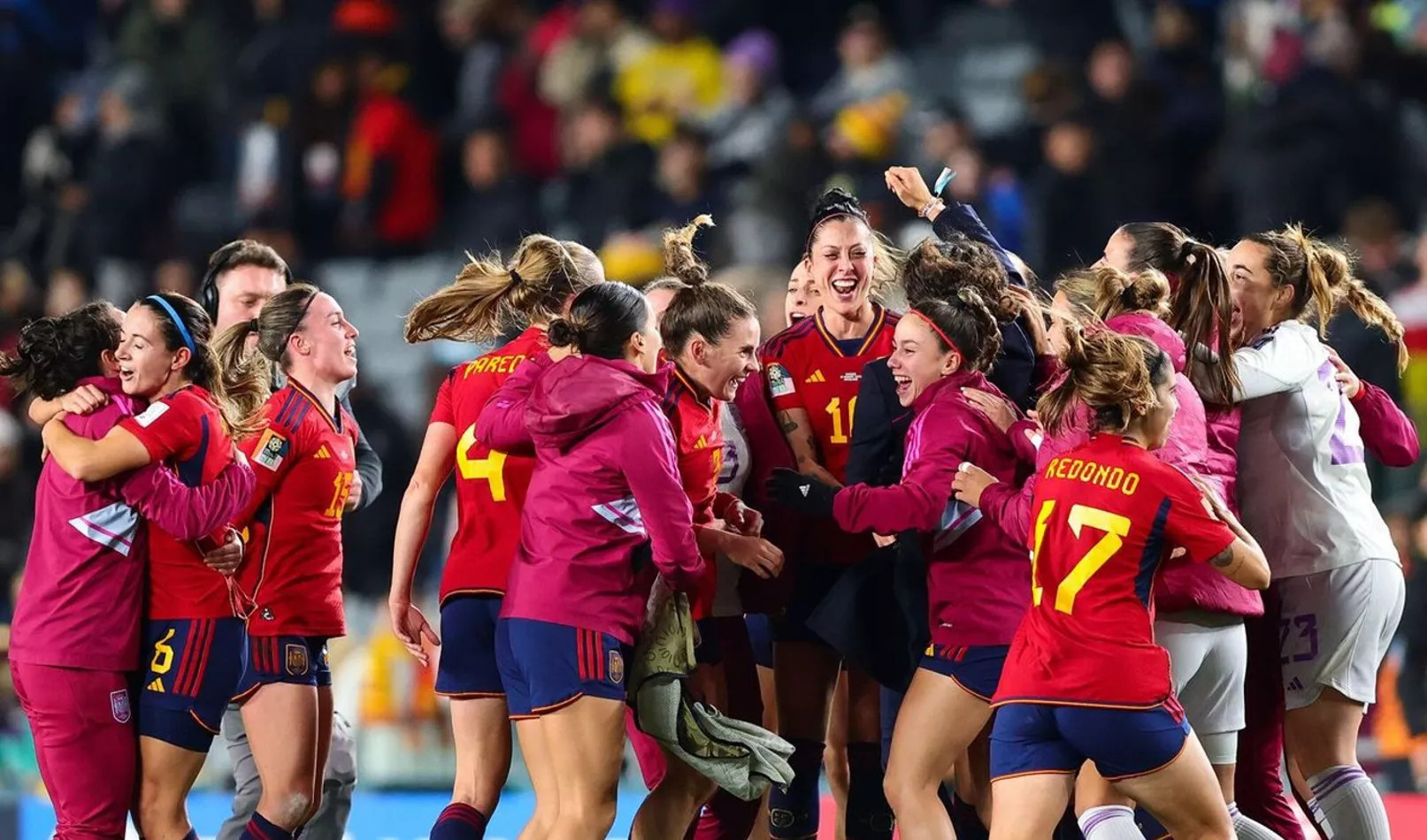 La selección española celebra su pase a la final / EFE