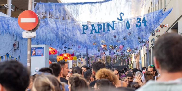 Calle Papin, la segunda calle más bonita de las Fiestas de Sants 2023 / GALA EPÍN